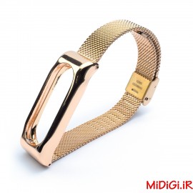 بند فلزی قفلی میلانس طرح حصیری ریز می بند 2 کد 101 و 304 شیاومی شیائومی | Xiaomi Mi Miband 2 Smart Bracelet Milanese Metal Strap 101-304