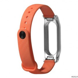 بند سیلیکونی با فریم فلزی می بند 2 مدل Tamister TC2 مچ بند می شیاومی شیائومی | Xiaomi Mi MiBand2 Tamister Tc2 Watch Strap