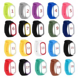 بند سیلیکونی رنگی جدید دور رنگ می بند3 | Xiaomi MiBand3 Silicone New Colorful Strap