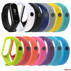 بند سیلیکونی رنگی می بند 3 و میبند 4 - Xiaomi Mi Band 3 Miband4 Silicone Colorful Strap