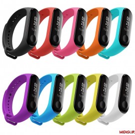 بند سیلیکونی رنگی می بند 3 و میبند 4 | Xiaomi Mi Band 3 Miband4 Silicone Colorful Strap