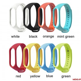 بند سیلیکونی رنگی می بند 3 و میبند 4 | Xiaomi Mi Band 3 Miband4 Silicone Colorful Strap