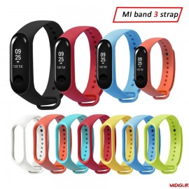 بند سیلیکونی رنگی می بند 3 و میبند 4 | Xiaomi Mi Band 3 Miband4 Silicone Colorful Strap