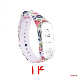 بند سیلیکونی طرح دار می بند 3 | Xiaomi Mi Band 3 Silicone Strap