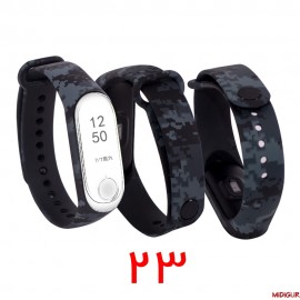 بند سیلیکونی طرح دار می بند 3 | Xiaomi Mi Band 3 Silicone Strap