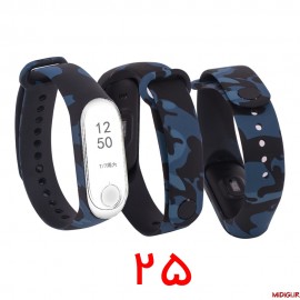 بند سیلیکونی طرح دار می بند 3 | Xiaomi Mi Band 3 Silicone Strap