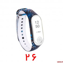 بند سیلیکونی طرح دار می بند 3 | Xiaomi Mi Band 3 Silicone Strap