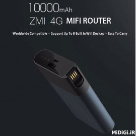 مودم پاوربانک همراه 4G با باتری 10000 میلی آمپر زدمی MF885 شیاومی می شیائومی | Xiaomi ZMi MF885 Modem 4G Wifi Roter Powerbank 10000mAh Black