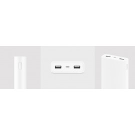 پاور بانک 20000 میلی آمپر ساعت ورژن2 می شیاومی شیائومی شیاومی | Xiaomi Mi Power Bank Version2 20000mAh White