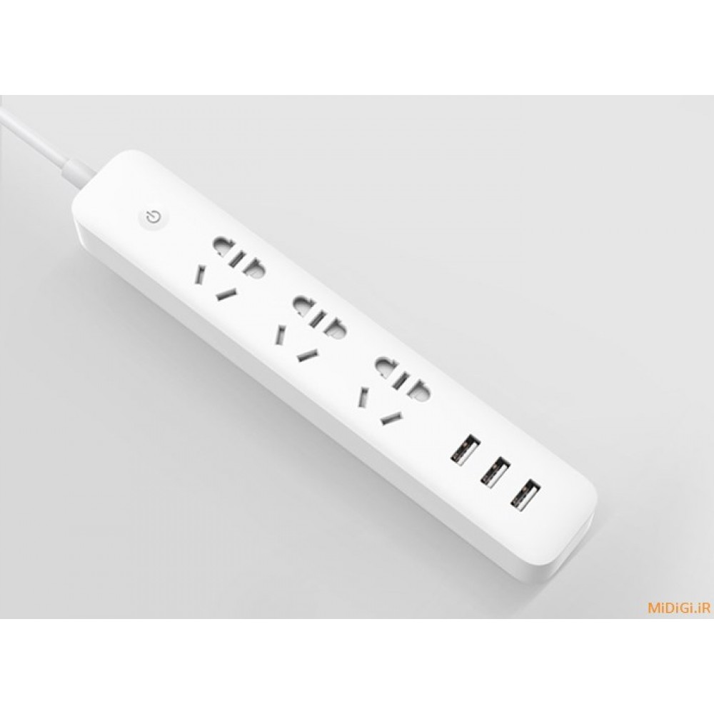 سه راهی برق هوشمند با سه پورت یو اس بی می شیاومی شیامی شیائومی | Xiaomi Mi Qingmi КingMi Smart power strip with WiFi 3 Sockets 3 USB 