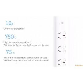 سه راهی برق هوشمند با سه پورت یو اس بی می شیاومی شیامی شیائومی | Xiaomi Mi Qingmi КingMi Smart power strip with WiFi 3 Sockets 3 USB 