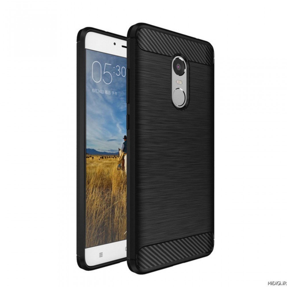 قاب و بک کاور مدل ردمی نوت فورایکس می شیامی شیائومی |Xiaomi Redmi Note 4X Carbon Fibre Brushed TPU Case Cover