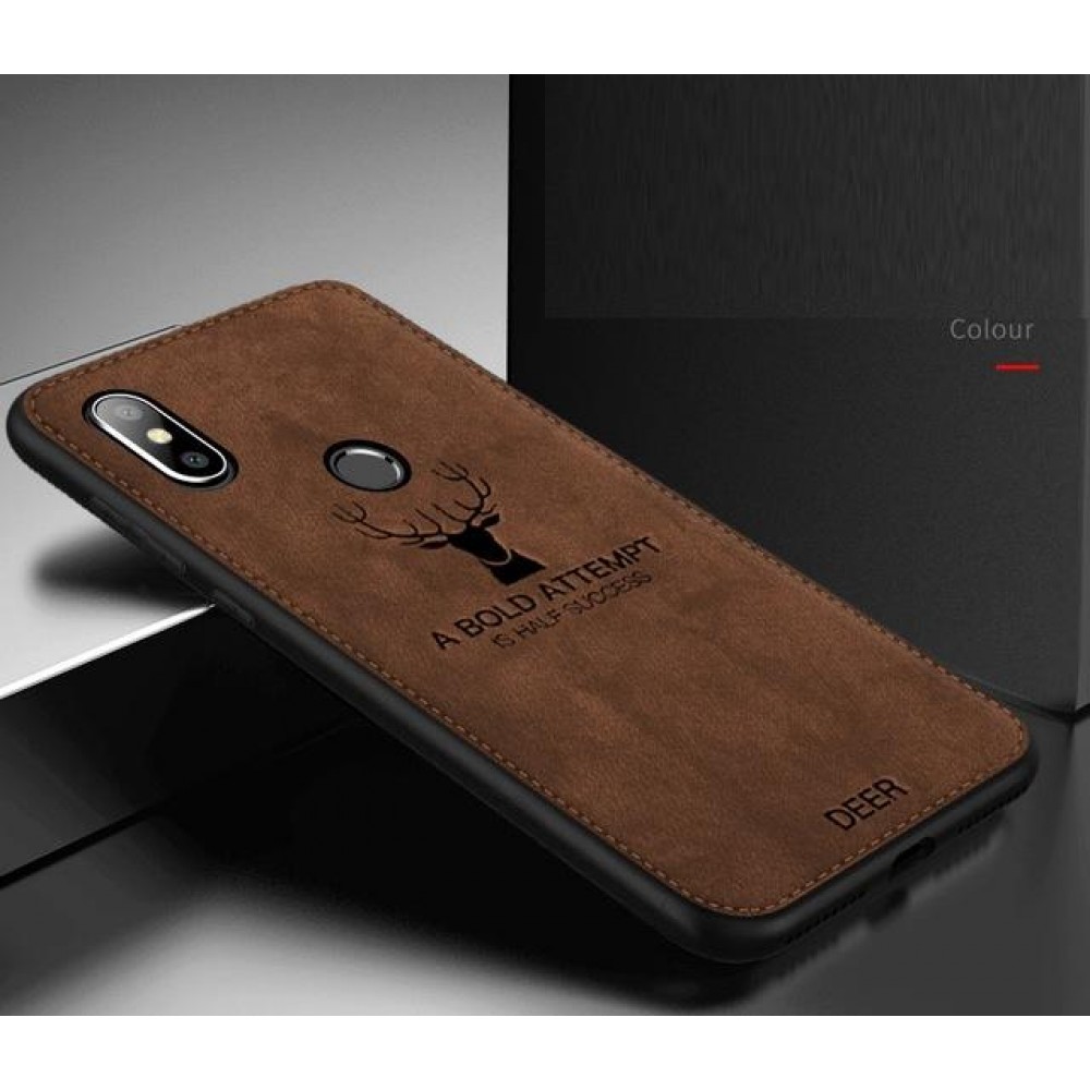 قاب و بک کاور گوشی مدل ردمی نوت 6 پرو شیائومی طرح گوزنی | Xiaomi Redmi Note 6 Pro Cloth Texture Silicone Deer Case Cover