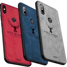 قاب و بک کاور گوشی مدل ردمی S2 و ردمی Y2 شیائومی طرح گوزنی | Xiaomi Redmi S2 Redmi Y2 Cloth Texture Silicone Deer Case Cover