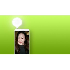 فلش سلفی ال ای دی شارژی پورت جک هدفون می شیاومی شیائومی | Xiaomi Mi LED Selfie Flash Light 3.5mm Jack Plug White