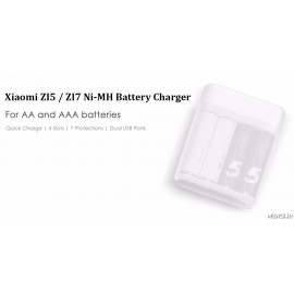 شارژر باتری قابل شارژ قلمی و نیم قلمی زدمی شیاومی شیائومی | Xiaomi Mi Zmi ZI5(AA) And ZI7(AAA) Ni-MH Fast Rechargeable Battery Charger